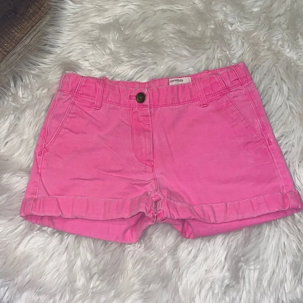 ✨Crewcuts by J Crew Bright Pink Cuffed Chino Shorts